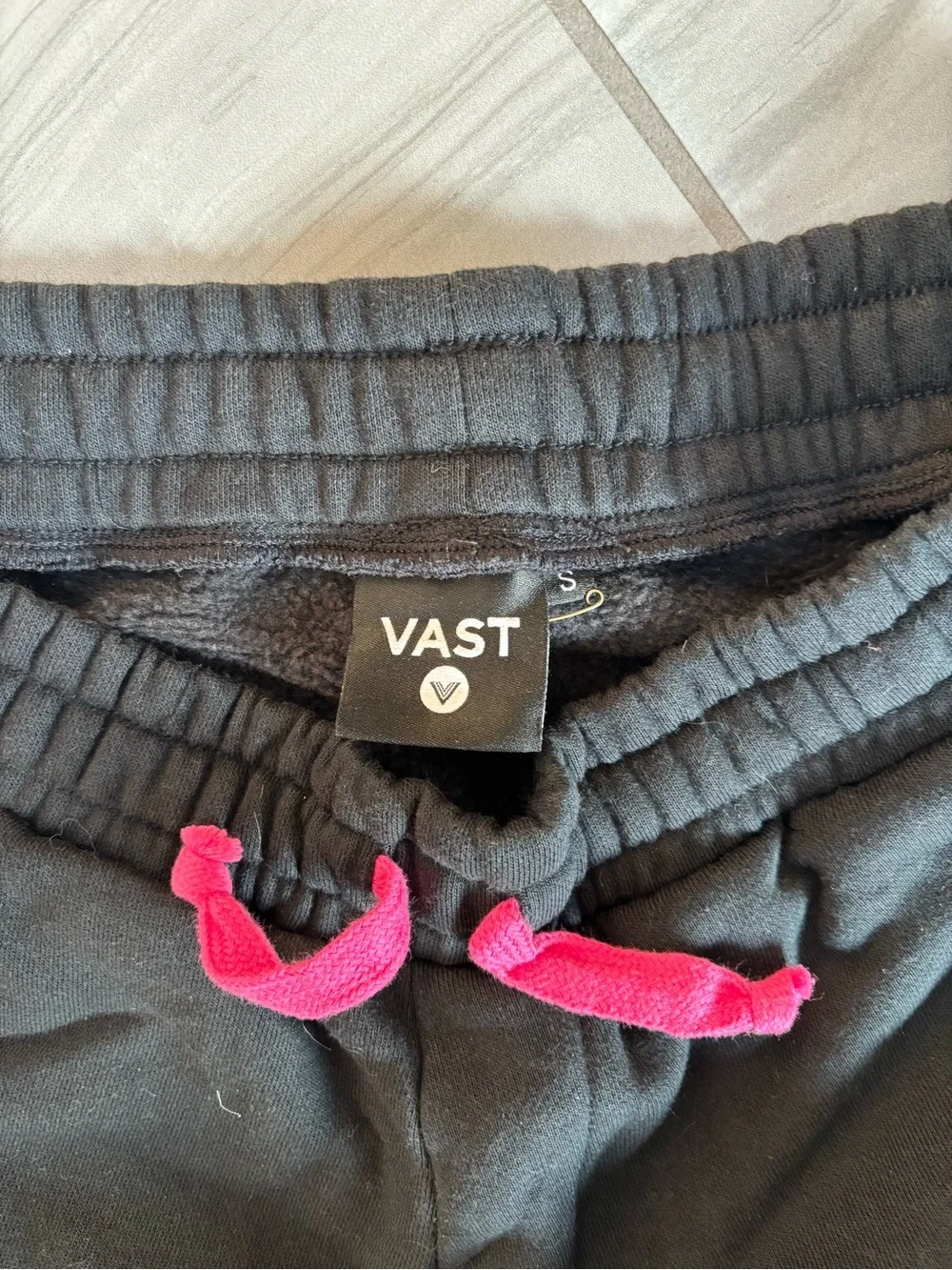Vast Black women’s Casual Drawstring Shorts with Pink Accent